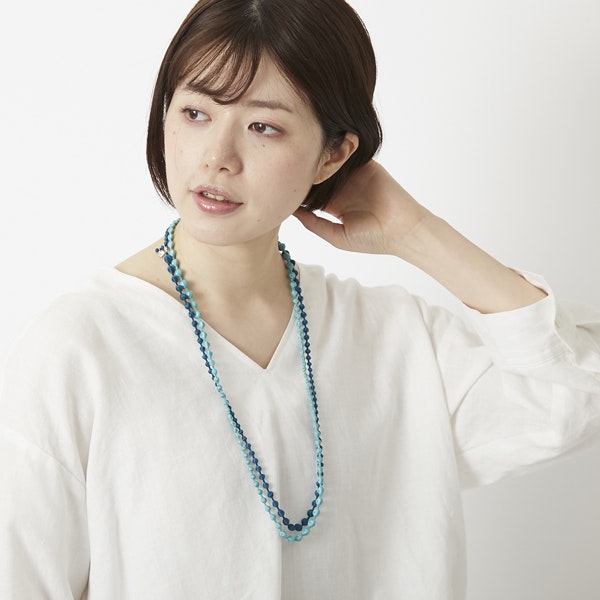 000/スフィアプラス　ネックレス 80cm - 繊細で美しい、彩り豊かな刺繍アクセサリー