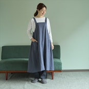 LINEN & BASIC/ワンピースエプロン