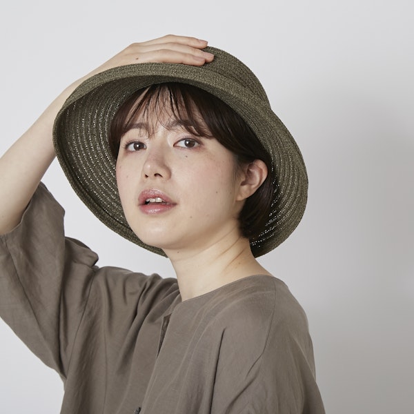 ISHIDA SEIBOU/ウォッシャブルペーパーストローハット　カサブランカ - 上品な雰囲気を纏う、和紙ブレンドの洗える帽子