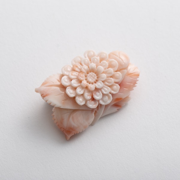高知の珊瑚ブローチ小 百日草A -【当店限定】すべて1点もの、高知から届く稀少な宝石珊瑚のブローチ スタイルストア
