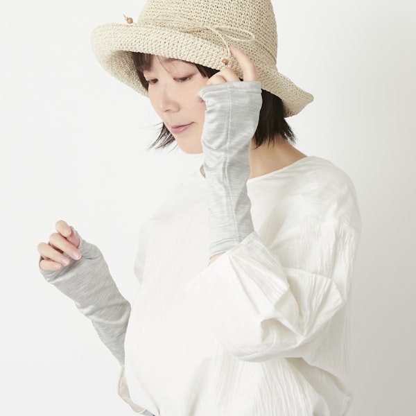 絹屋/冷感シルクのアームカバー