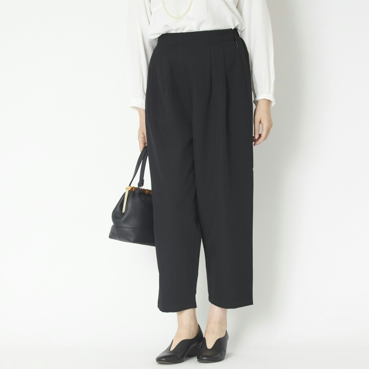 DOVERS/TRツイルウエストタックテーパードパンツ