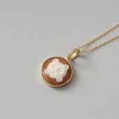 La mascotte cameo collection/コーネリアン猫顔 カメオペンダントトップ