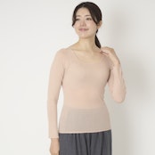 なめらかで軽いスーピマコットン100%の長袖インナー