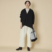 【受注会限定】みつばちトート シルバー×ブラック Mサイズ短め