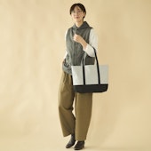 【受注会限定】みつばちトート シルバー×ブラック Mサイズ長め