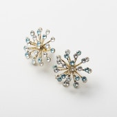 MAKI NUMOTO/花火ピアス ターコイズ