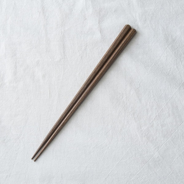 箸蔵まつかん/六角箸 ナチュラルウッド 24cm -持ちやすく