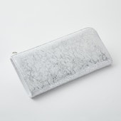 Neutral Gray/マーブル L字ファスナー財布