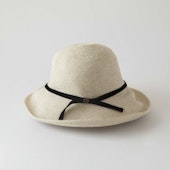 当店限定/オリーブのブローチ付きブレード帽子 ホワイト