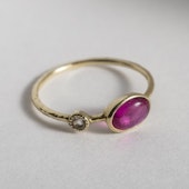 La mascotte/Amulet stone ring ルビー