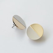 januka/ハーフミラーピアス サークル L