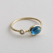La mascotte/Amulet stone ring ロンドンブルートパーズ