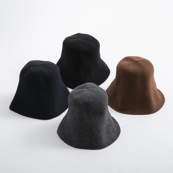 TERRE/WOOL FELTING BUCKET - 暖かくて蒸れないウール100%の帽子 TERRE/WOOL FELTING BUCKET - 暖かくて蒸れないウール100%の帽子