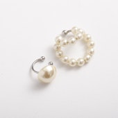 STELLA CIFFON/2個セットのパールのイヤーカフ