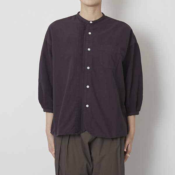 C.P.KOO/khadi cotton ピンタックシャツ -【当店限定】透けないカディ