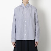 rolca/ギザコットンミニ衿ギャザーシャツ