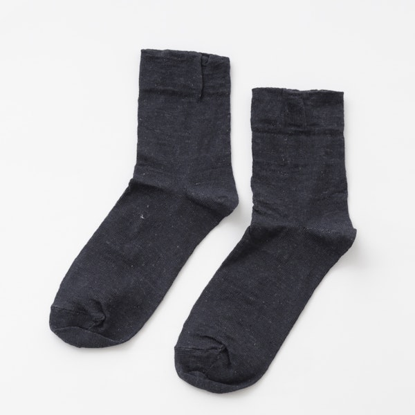 LINEN & BASIC/リネンのゆるソックス