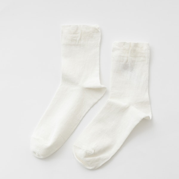 LINEN & BASIC/リネンのゆるソックス