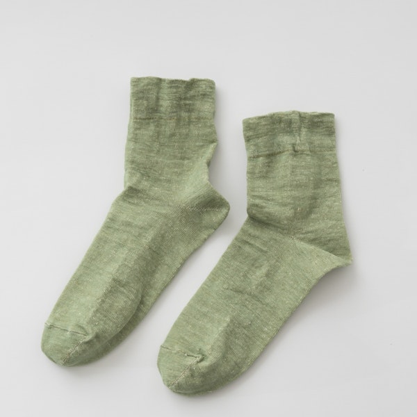 LINEN & BASIC/リネンのゆるソックス