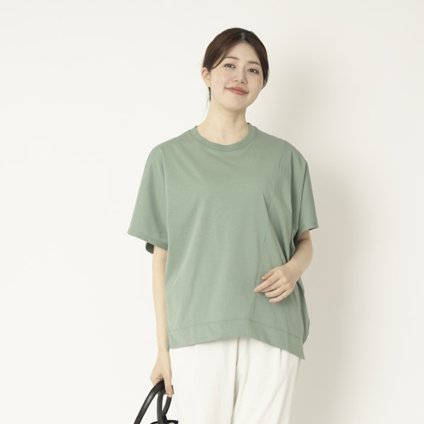 Kilka×assiette涼しくてすっきり見えが叶うアシンメトリーカットソー