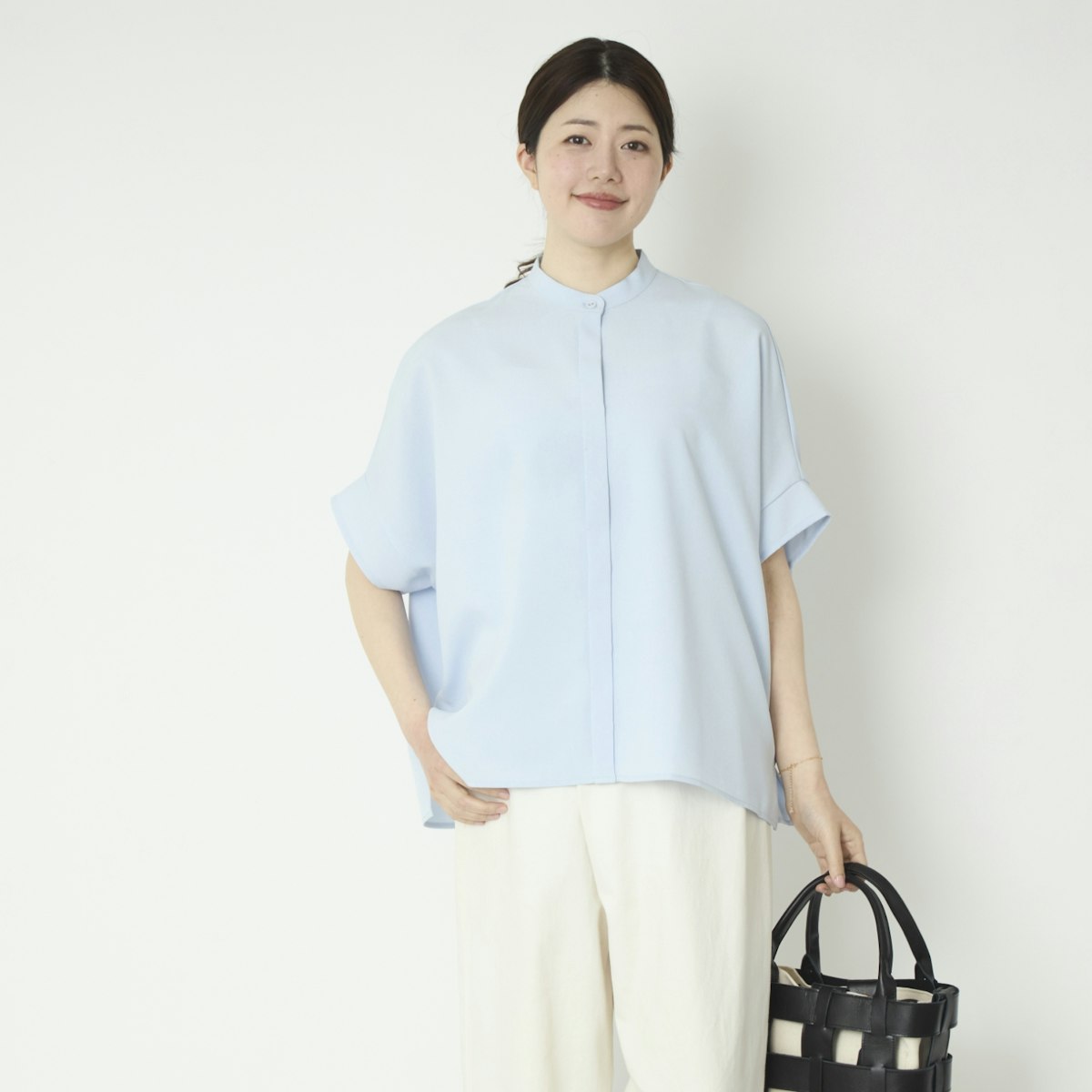 Kilka/蒸れ知らずですぐ乾くきれいめ比翼ブラウス