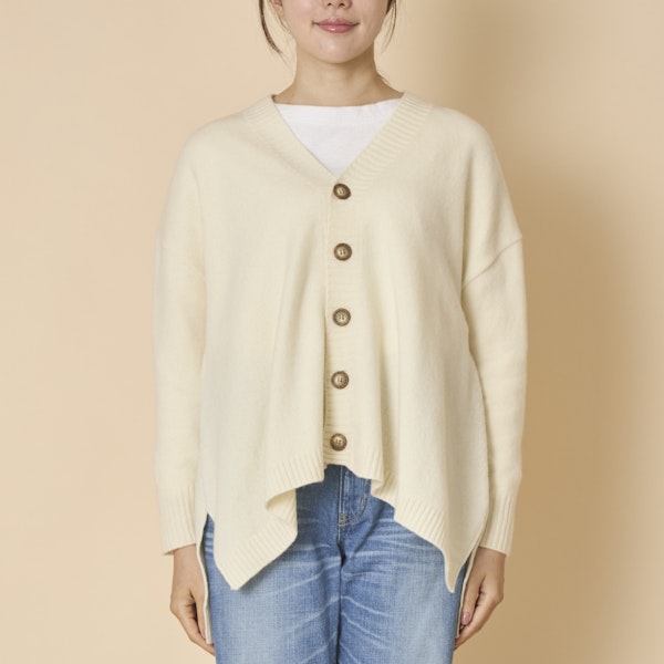 NARU/タスマニアラムAラインカーディガン