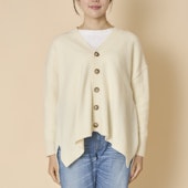 NARU/タスマニアラムAラインカーディガン