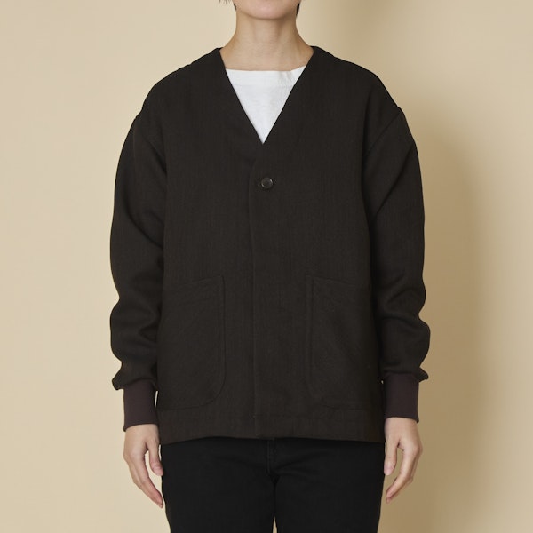 motone/ファブリックカーディガン