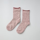 くらしきぬ/シルク&ウール パイル先丸靴下