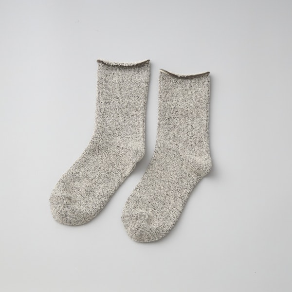 くらしきぬ/シルク&ウール パイル先丸靴下