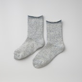 くらしきぬ/シルク&ウール パイル先丸靴下