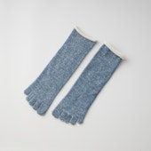 くらしきぬ/シルク&ウール パイル5本指靴下