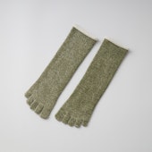 くらしきぬ/シルク&ウール パイル5本指靴下