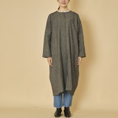 TANG./コットンリネン先染めツイル起毛 ライトコート