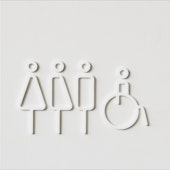 MOHEIM/RESTROOM SIGN 4pcs