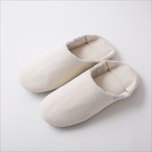 ABE HOME SHOES/帆布のバブーシュ ボア L