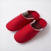 ABE HOME SHOES/帆布のバブーシュ ボア L