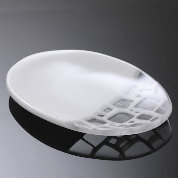 【日本盤】️歳末年末セール️新品　サブロウガラス　大皿(丸鉢大)b 2枚　白 食器