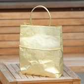 Vassel 紙袋型鞄 箔レザー