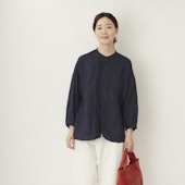 C.P.KOO/リネンピンタックシャツ