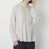 TUTIE./スーピマコットンフロントタックブラウス