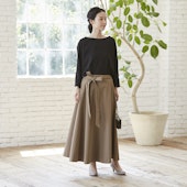 Kilka/すぐ乾いてシワになりにくいウエストゴムスカート