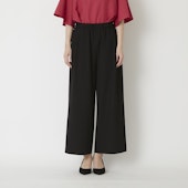 Kilka/洗えてシワになりにくいオールゴムワイドパンツ